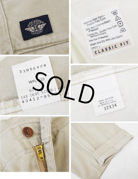 画像2: 【USA製】【ビンテージ】【DOCKERS】ドッカーズ【ベージュ】【２タックコットンパンツ】【32ｘ34】  (2)