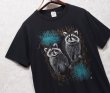 画像3: 【80's】【USA製】【ビンテージ】【JERZEES】ジャージーズ【アライグマ】プリント【黒】【Tシャツ】【サイズL】  (3)