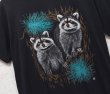 画像4: 【80's】【USA製】【ビンテージ】【JERZEES】ジャージーズ【アライグマ】プリント【黒】【Tシャツ】【サイズL】  (4)