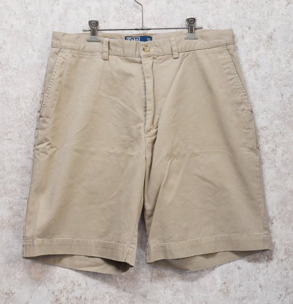 画像1: 90's~【ビンテージ】【POLO RALPH LAUREN】ラルフローレン【ベージュ】PROSPECT SHORT【ショートパンツ】【短パン】【コットンショーツ】【W３５】  (1)