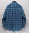 画像4: 90's【ビンテージ】【nautica】【ノーティカ】【緑ｘ紺】チェック ボタンダウンシャツ【サイズL程度】  (4)