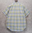 画像4: POLO ralph lauren【ラルフローレン】ビンテージ【CASSIC FIT】【クラシックフィット】【白ｘ青ｘ黄】チェック【半袖ＢＤシャツ】【サイズＬ】  (4)