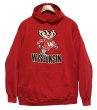 画像1: 90's【USA製】JERZEES ジャージーズ【ビンテージ】【WISCONSIN】バッキ―・バジャー【赤】パーカー【サイズXL】  (1)