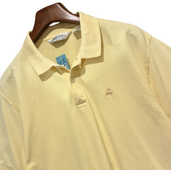 画像3: 【USA製】【ビンテージ】【ブルックスブラザーズ】Brooks Brothers【黄色】無地 コットン【半袖ポロシャツ】【サイズL】  (3)