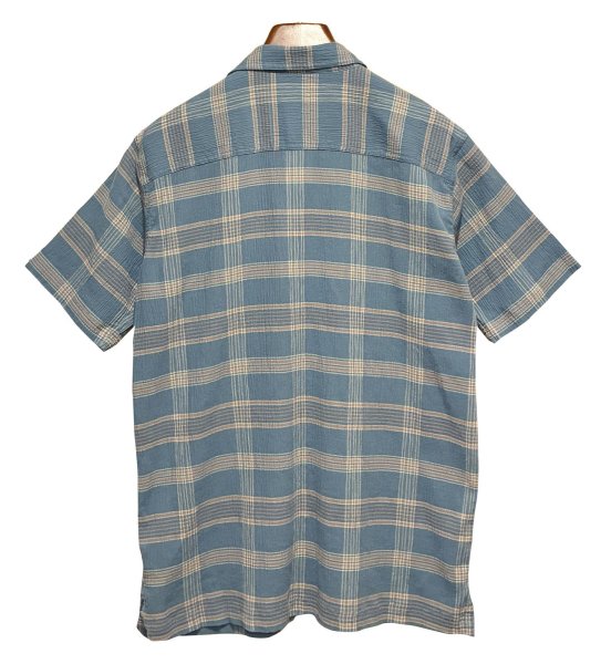 画像4: 【パタゴニア】【patagonia】【青ｘオレンジ】チェック【オーガニックコットン】【半袖シャツ】【サイズＬ】  (4)