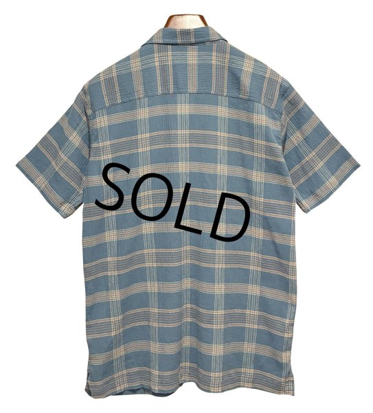 画像4: 【パタゴニア】【patagonia】【青ｘオレンジ】チェック【オーガニックコットン】【半袖シャツ】【サイズＬ】  (4)