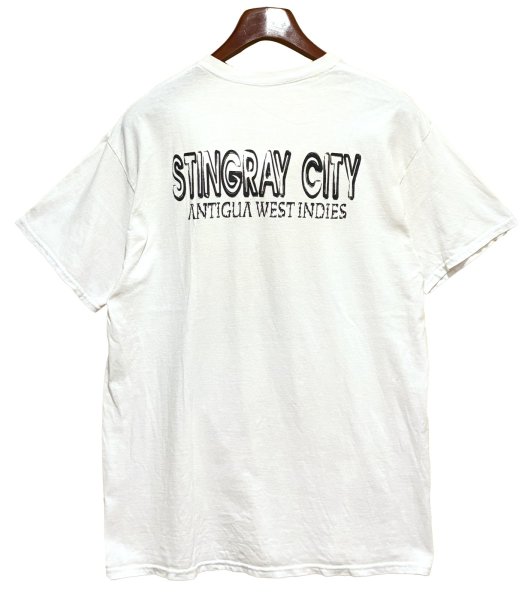 画像4: ビンテージ【GILDAN】【ギルダン】エイ【STINGRAY CITY】【白】【Tシャツ】【サイズL程度】  (4)