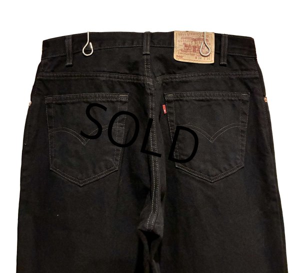 画像5: 90’ｓ USA製【ビンテージ】【LEVI'S】【リーバイス】560 ブラック 黒【テーパード】【デニムパンツ】【34Ｘ30】  (5)
