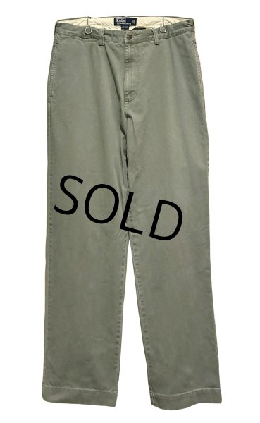 画像1: 90's【ラルフローレン】POLO RALPH LAUREN【カーキ】【philip pant】フィリップパンツ【コットンパンツ】【34×32】  (1)
