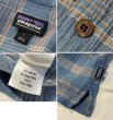 画像2: 【パタゴニア】【patagonia】【青ｘオレンジ】チェック【オーガニックコットン】【半袖シャツ】【サイズＬ】  (2)