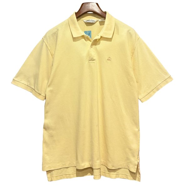 画像1: 【USA製】【ビンテージ】【ブルックスブラザーズ】Brooks Brothers【黄色】無地 コットン【半袖ポロシャツ】【サイズL】  (1)