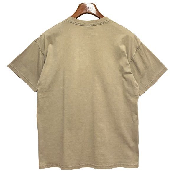 画像3: 90’s【Russell】【ラッセル】プロコットン【ベージュ】無地 前V【Tシャツ】【サイズM】  (3)