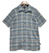 画像1: 【パタゴニア】【patagonia】【青ｘオレンジ】チェック【オーガニックコットン】【半袖シャツ】【サイズＬ】  (1)