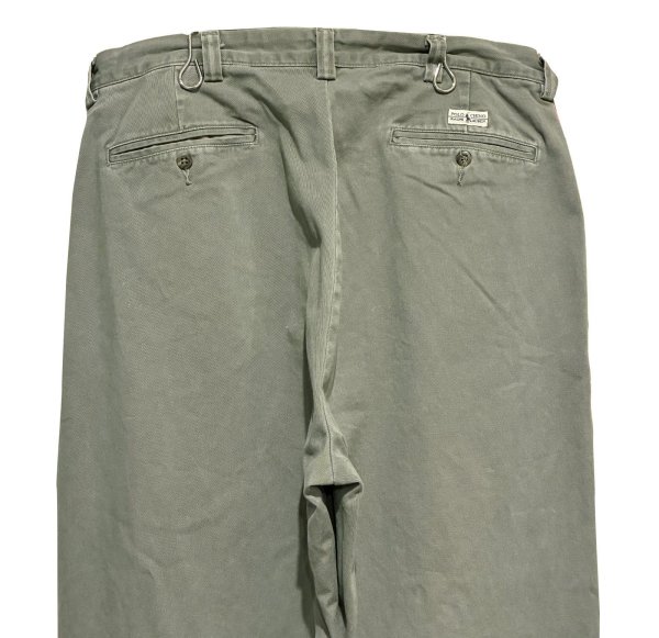 画像4: 90's【ラルフローレン】POLO RALPH LAUREN【カーキ】【philip pant】フィリップパンツ【コットンパンツ】【34×32】  (4)