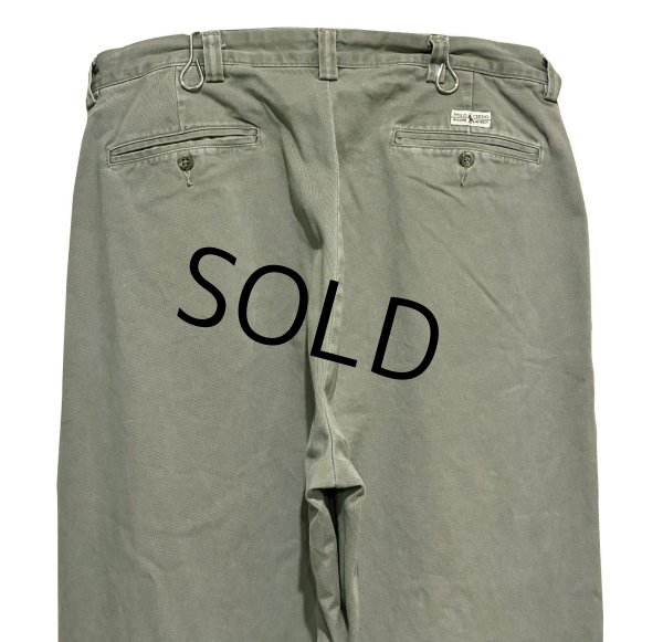 画像4: 90's【ラルフローレン】POLO RALPH LAUREN【カーキ】【philip pant】フィリップパンツ【コットンパンツ】【34×32】  (4)