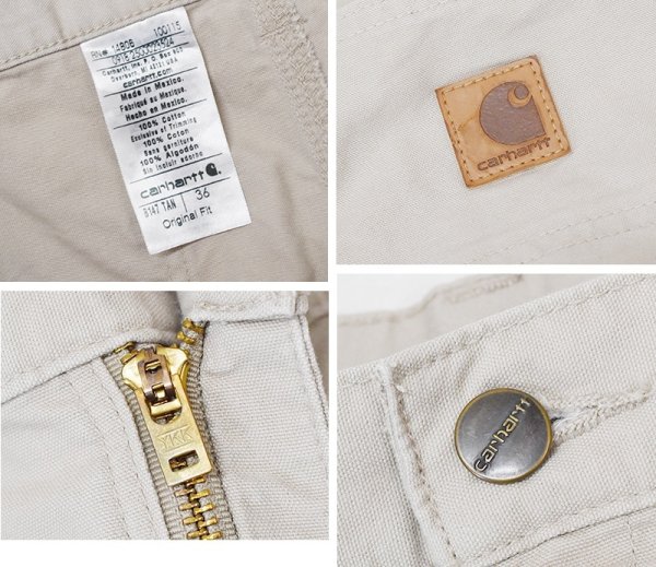 画像2: 【ビンテージ】【カーハート】【carhartt】ベージュ【ペインターパンツ】【ペインターショーツ】半ズボン【短パン】【W36】  (2)