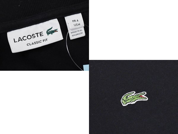 画像2: ビンテージ【ラコステ】【LACOSTE】クラシックフィット【黒】ブラック【ポロシャツ】【サイズM】  (2)