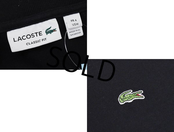 画像2: ビンテージ【ラコステ】【LACOSTE】クラシックフィット【黒】ブラック【ポロシャツ】【サイズM】  (2)