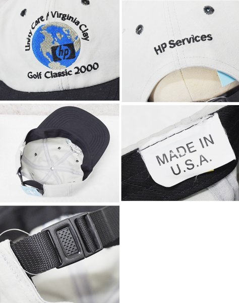 画像2: USA製【ビンテージ】【hp Golf Classic 2000】【グレー×ツバ黒】 【ベースボールキャップ】フリーサイズ    (2)