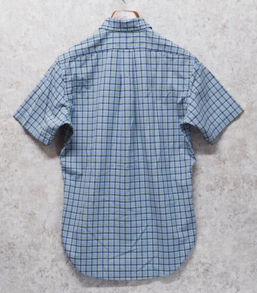 画像3: POLO ralph lauren【ラルフローレン】ビンテージ【CASSIC FIT】【クラシックフィット】【水色ｘ紺ｘ緑】チェック【半袖ＢＤシャツ】【サイズS】  (3)