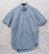 画像1: POLO ralph lauren【ラルフローレン】ビンテージ【CASSIC FIT】【クラシックフィット】【水色ｘ紺ｘ緑】チェック【半袖ＢＤシャツ】【サイズS】  (1)