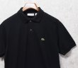 画像4: ビンテージ【ラコステ】【LACOSTE】クラシックフィット【黒】ブラック【ポロシャツ】【サイズM】  (4)