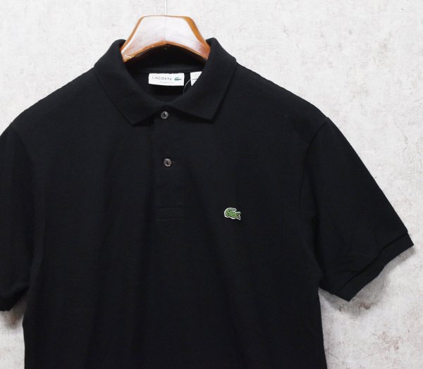 画像4: ビンテージ【ラコステ】【LACOSTE】クラシックフィット【黒】ブラック【ポロシャツ】【サイズM】  (4)