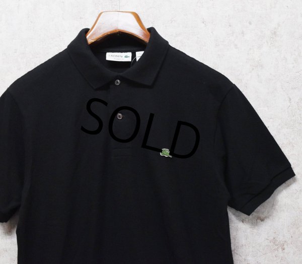 画像4: ビンテージ【ラコステ】【LACOSTE】クラシックフィット【黒】ブラック【ポロシャツ】【サイズM】  (4)