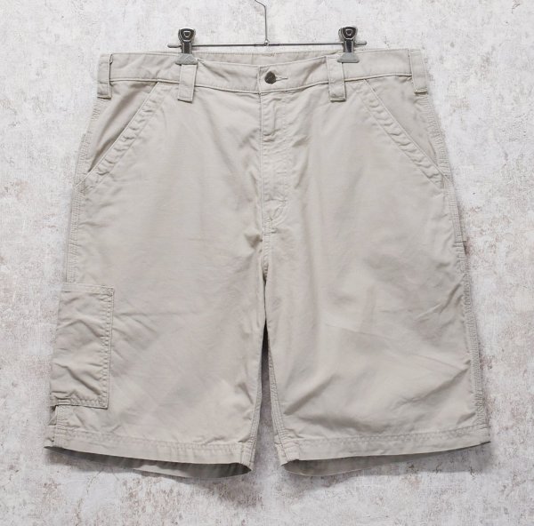 画像1: 【ビンテージ】【カーハート】【carhartt】ベージュ【ペインターパンツ】【ペインターショーツ】半ズボン【短パン】【W36】  (1)