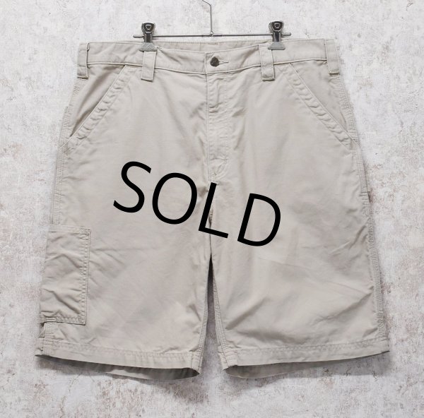 画像1: 【ビンテージ】【カーハート】【carhartt】ベージュ【ペインターパンツ】【ペインターショーツ】半ズボン【短パン】【W36】  (1)