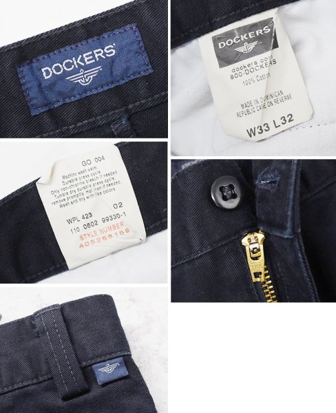 画像2: 【ビンテージ】【DOCKERS】ドッカーズ【黒】ブラック【コットンパンツ】テーパードシルエット【33ｘ32】  (2)