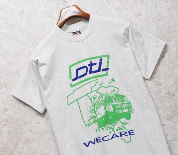 画像1: 90's【USA製】 ビンテージ【FRUIT OF THE LOOM 】フルーツオブザルーム【霜降りグレー】 Dti WE CARE 【 Tシャツ】【サイズM】  (1)
