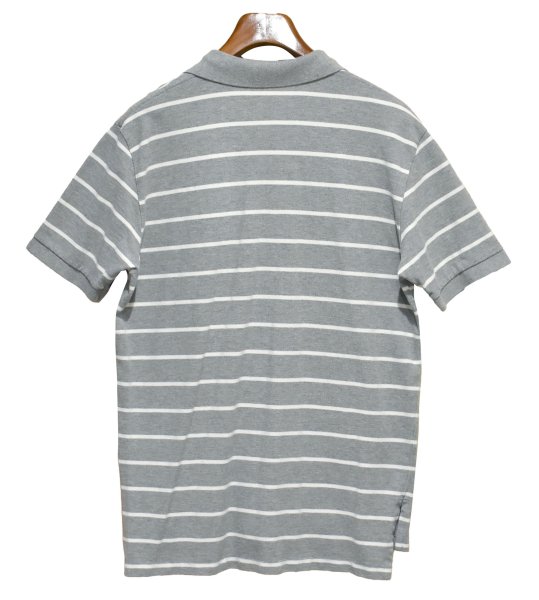 画像3: 【ビンテージ】【ラルフローレン】POLO RALPH LAUREN 【グレー×白ライン】コットン【ポロシャツ】【サイズＬ】   (3)