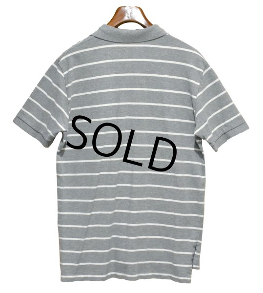 画像3: 【ビンテージ】【ラルフローレン】POLO RALPH LAUREN 【グレー×白ライン】コットン【ポロシャツ】【サイズＬ】   (3)