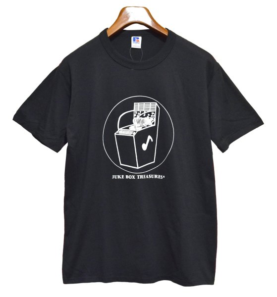 画像1: 【デッドストック】90’s【USA製】【Russell】【ラッセル】【黒】JUKE BOX TRESURES【音楽レーベル】【Tシャツ】【サイズL】  (1)