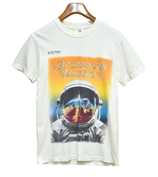 画像2: 【ビンテージ】【Comfort Colors】コンフォートカラーズ【クリーム色】AFTERNOON【宇宙飛行士】プリント【Tシャツ】【サイズS】  (2)