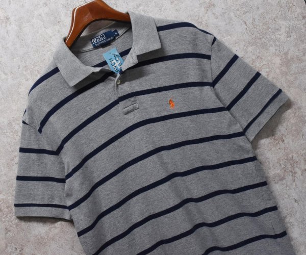 画像3: 【ラルフローレン】 【POLO ralph lauren】【グレーｘ紺】【ボーダー】【ポロシャツ】 【サイズL】   (3)