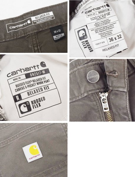 画像2: 【ビンテージ】【carhartt】カーハート【relaxed fit】リラックスフィット【5 pocket】【ダークブラウン】【ペインターパンツ】【ワークパンツ】【36×32】  (2)