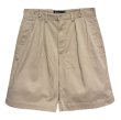 画像1: 90's ビンテージ【POLO RALPH LAUREN】オールドラルフローレン【ベージュ】tyler short【２タック】ショートパンツ【短パン】【コットンショーツ】【W33】  (1)