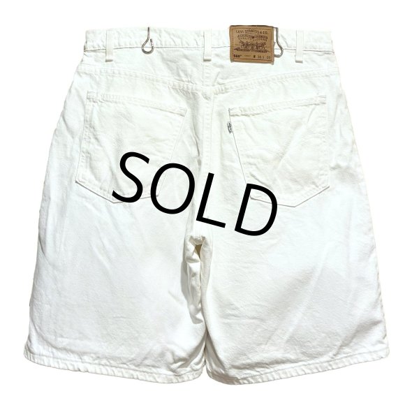 画像1: 【ビンテージ】【USA製】【LEVI'S】【リーバイス５６０】560 白 【デニムショーツ】【W36】  (1)