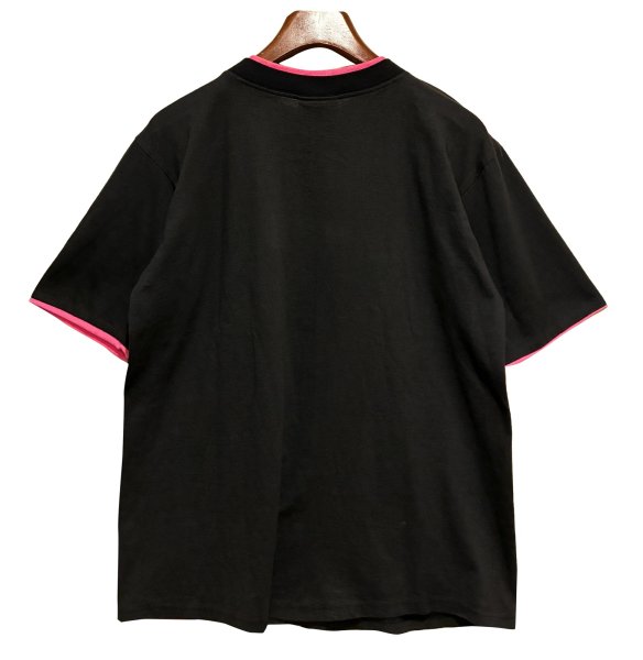 画像4: ほぼ未使用 USA製【DIPORT】【黒ｘピンク】NEW ORLEANS french quarter【二重袖】【Tシャツ】【サイズM】  (4)