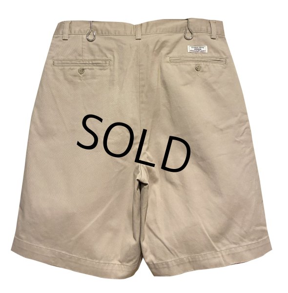 画像3: 90's ビンテージ【POLO RALPH LAUREN】オールドラルフローレン【ベージュ】tyler short【２タック】ショートパンツ【短パン】【コットンショーツ】【W33】  (3)