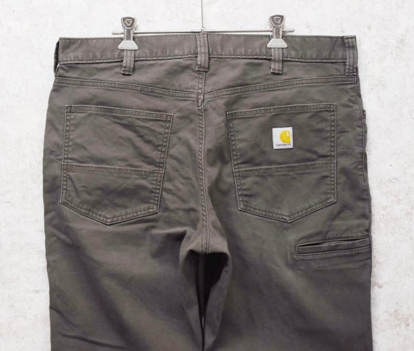 画像4: 【ビンテージ】【carhartt】カーハート【relaxed fit】リラックスフィット【5 pocket】【ダークブラウン】【ペインターパンツ】【ワークパンツ】【36×32】  (4)