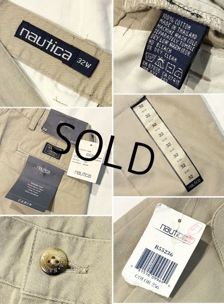 画像2: デッドストック 【nautica】ノーティカ【ベージュ】２タック【ショートパンツ】【短パン】【コットンショーツ】【ｗ32】  (2)