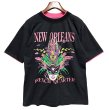 画像1: ほぼ未使用 USA製【DIPORT】【黒ｘピンク】NEW ORLEANS french quarter【二重袖】【Tシャツ】【サイズM】  (1)