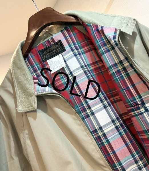 画像5: ~90's ビンテージ【エディーバウアー】【Eddie Bauer】【ベージュｘ裏地赤チェック】 ジップアップブルゾン【サイズM】  (5)
