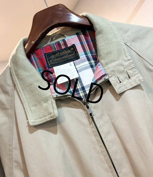 画像7: ~90's ビンテージ【エディーバウアー】【Eddie Bauer】【ベージュｘ裏地赤チェック】 ジップアップブルゾン【サイズM】  (7)