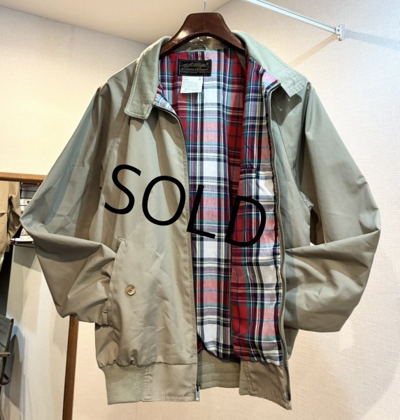 画像3: ~90's ビンテージ【エディーバウアー】【Eddie Bauer】【ベージュｘ裏地赤チェック】 ジップアップブルゾン【サイズM】  (3)