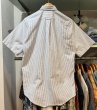 画像4: 90's USA製【Select Edition】セレクトエディション【ビンテージ】【白×水色ストライプ】【半袖ボタンダウンシャツ】【US 15】   (4)