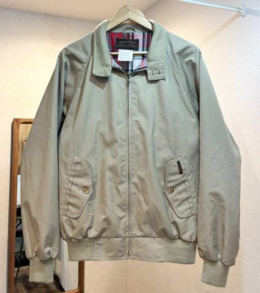 画像1: ~90's ビンテージ【エディーバウアー】【Eddie Bauer】【ベージュｘ裏地赤チェック】 ジップアップブルゾン【サイズM】  (1)